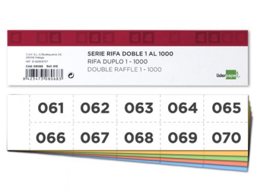 Bloco de rifa folha dupla , Liderpapel , 8068 , 8422742009158